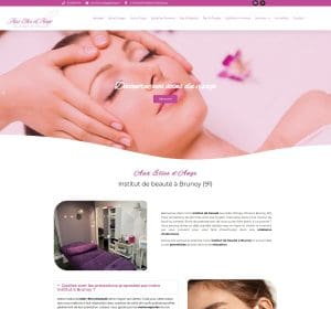 Page du site sur les soins du visage
